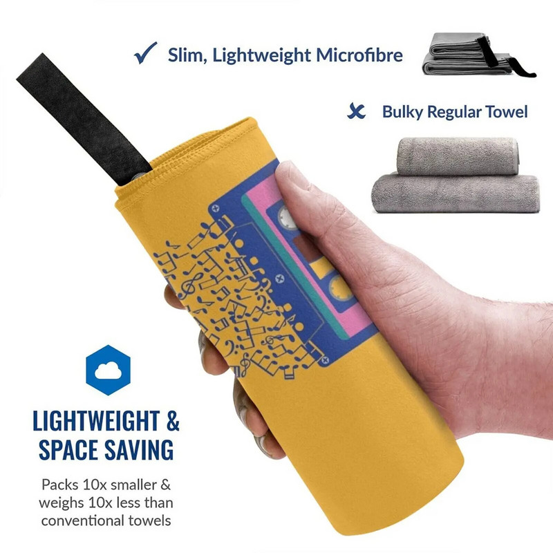 Cool kasetofon Brzosušivi ručnik Teretana Sportska kupka Prijenosna električna gitara Akustični bend Glazbenik Cool Jazz Vintage bas