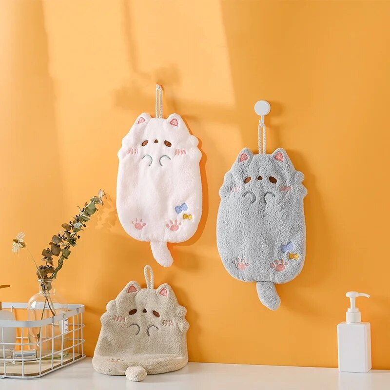 Mielos katės Rankšluosčiai Virtuvės Vonios Sugeriantys Mikropluošto Virtuvės rankšluosčiai Audiniai Indų šluostės Kabantys Audiniai Virtuvės aksesuarai