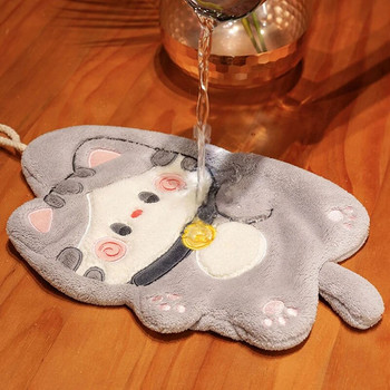 Χαριτωμένα πετσέτες χεριών για γάτα Κρεμαστή πετσέτα μπάνιου Μαλακό απορροφητικό πανί μαντηλάκι Γρήγορο στέγνωμα Παιδικά κινούμενα σχέδια Μικρή πετσέτα μπάνιου