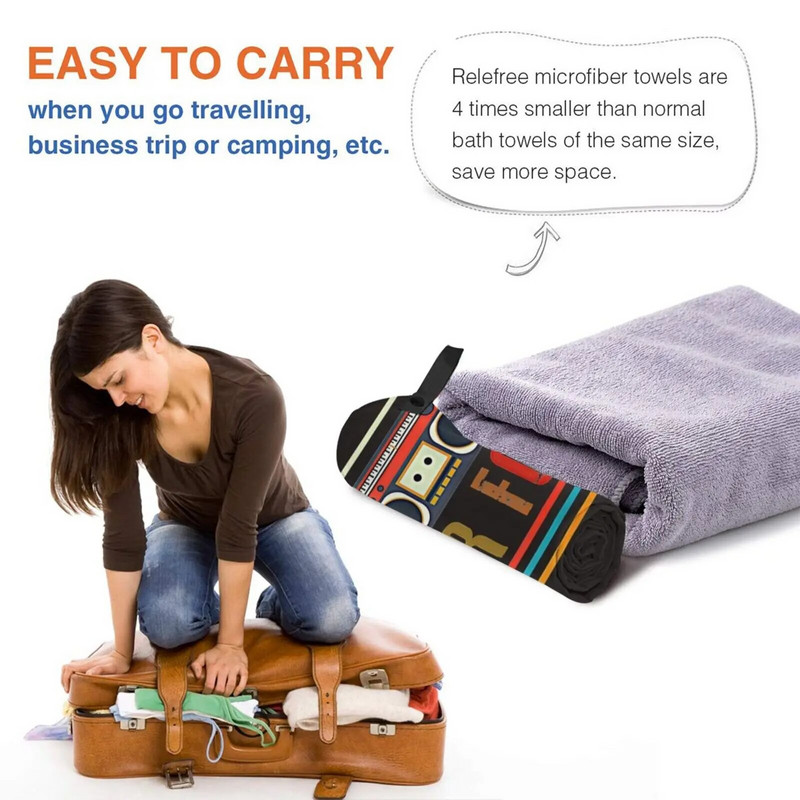 Vintage retro glazbena vrpca iz 80-ih Never Forget T-Shirt Brzosušivi ručnik Teretana Sportska kupka Prijenosni japanski Fujigen Japan Tokai Greco