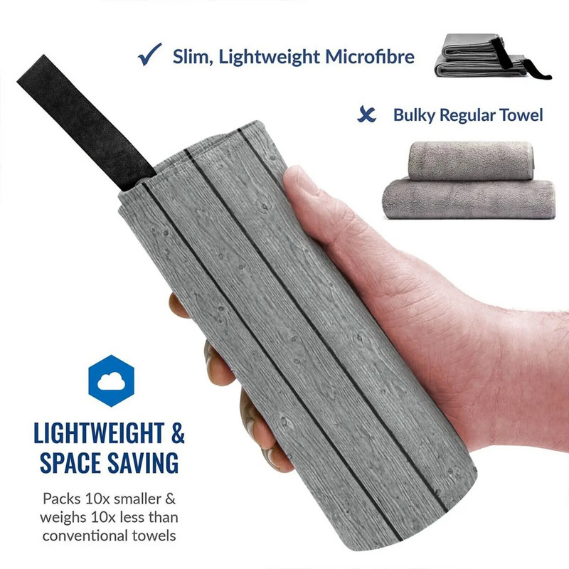 Siva drvena obloga Brzosušivi ručnik Teretana Sportska kupka Prijenosna drvena građa Apstraktna pregradnja doma Meka brzo upija znoj