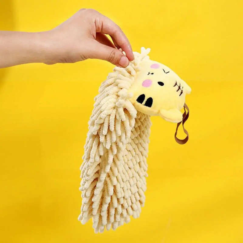 1 бр. Шенилна кърпа за ръце с висящо въже Дишаща кърпа за ръце Бързосъхнеща мека перфектна кърпа за ръце Кухненски принадлежности за баня