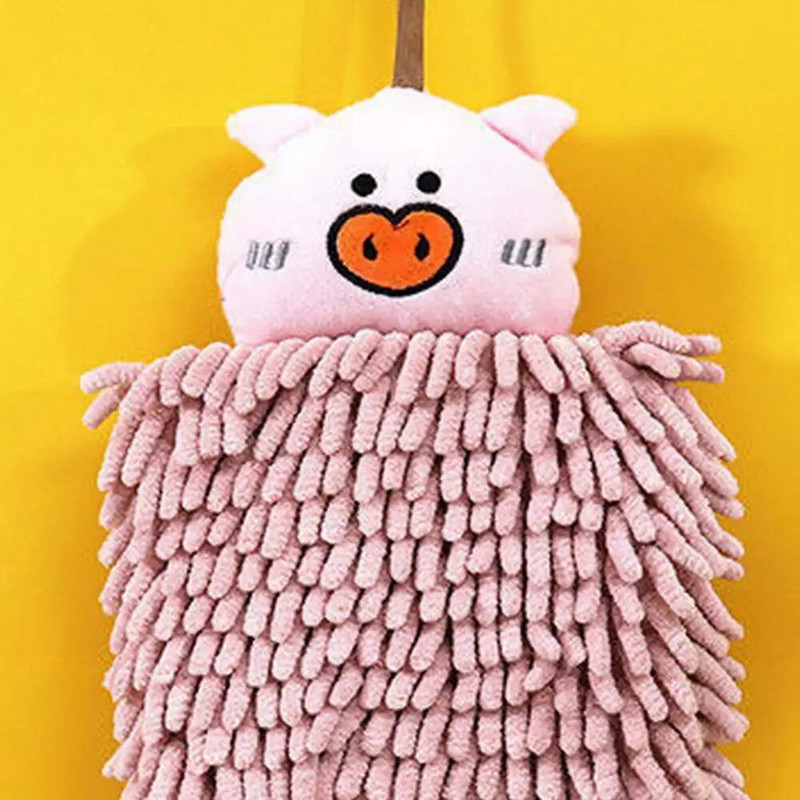 1 бр. Шенилна кърпа за ръце с висящо въже Дишаща кърпа за ръце Бързосъхнеща мека перфектна кърпа за ръце Кухненски принадлежности за баня