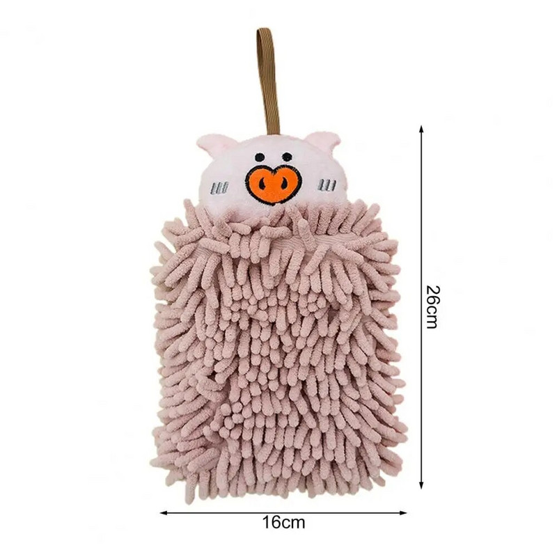 1 бр. Шенилна кърпа за ръце с висящо въже Дишаща кърпа за ръце Бързосъхнеща мека перфектна кърпа за ръце Кухненски принадлежности за баня