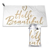 Gold Girly Glam Glitter Heart Hello Prekrasan brzosušivi ručnik Gym Sports Bath Portable Gold Girly Glam Glitter Heart Hello