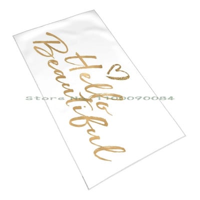 Gold Girly Glam Glitter Heart Hello Prekrasan brzosušivi ručnik Gym Sports Bath Portable Gold Girly Glam Glitter Heart Hello