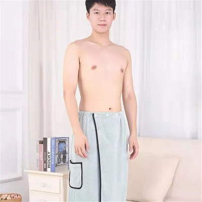 Носени кърпи от миркофибър за мъже, обвивка за баня с джоб, супер абсорбираща магия, плуване, плажни домашни кърпи за баня, 80*135 см