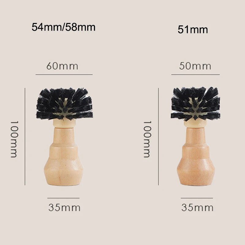 „Portafilter“ valymo šepetys, „Barista Espresso Coffee Tamper“ valymo šepetys 51 mm 54 mm 58 mm įrankis su medine rankena