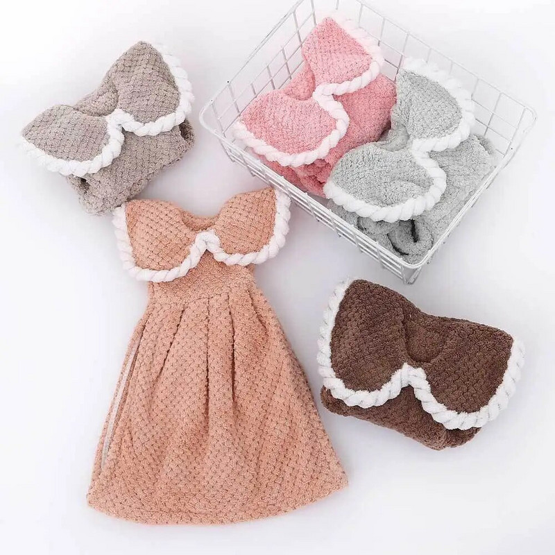 Slatka haljina Ručnici za ruke Brzosušeći upijajući mekani dječji rupčić od mikrovlakana Coral Velvet Touch Health Kuhinjski ručnik za kupanje