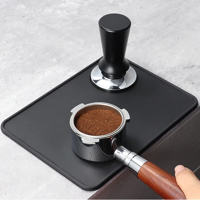 Podloga za nabijanje kave Držač za nabijanje Kutni rub Podloga crni silikonski espresso podloga za nabijanje Stanica za nabijanje za uredski bar i trgovinu