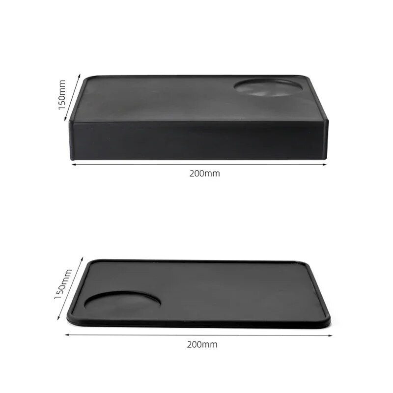 Podloga za nabijanje kave Držač za nabijanje Kutni rub Podloga crni silikonski espresso podloga za nabijanje Stanica za nabijanje za uredski bar i trgovinu