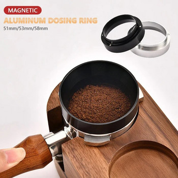 51 мм/53 мм/58 мм Аксесоари за кафе Алуминиев магнитен дозиращ пръстен за купи за приготвяне Мляно кафе Концентрат Кафе Кухня