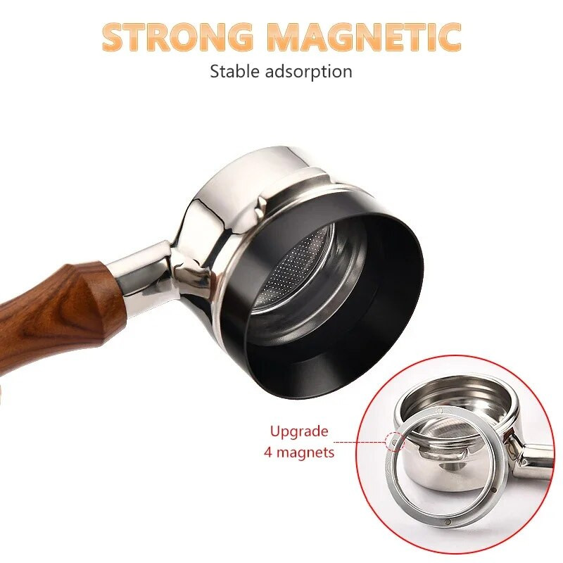 51mm/53mm/58mm kavos priedai Aliuminio magnetinis dozavimo žiedas dubenims maltos kavos koncentratas kavos indai Virtuvė