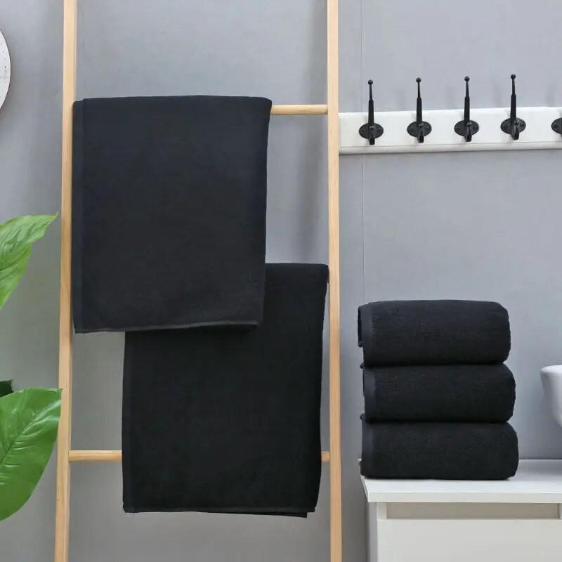 Vienspalviai Namai Viešbutis Vonios Rankšluosčiai Vonios Dušas Medvilnė Vonios Medžiaginiai Rankšluosčiai SPA klubas Sauna Grožio salonas Rankšluostis Juodas
