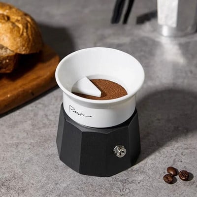 Mocha Pot Kávéelosztó 150 ml/300 ml Kávékanna por gyűrű Egyszelepes/Kettős szelepes Moka Pot Repülésgátló Por töltőanyag