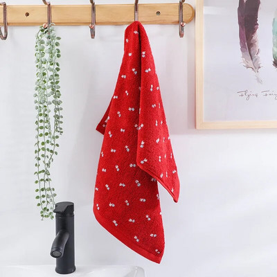 34x76cm pöttyös jacquard pamut vastag fürdőszobai szerelmesek kéztörlő puha nedvszívó mosogatórongy