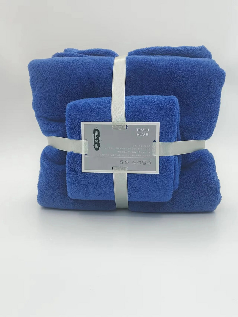 Set od 2 komada luksuznih super velikih ručnika, visoko upijajućih, mekih koraljnih ručnika za kupanje i komplet ručnika za lice za odrasle 70x140 cm 35x75 cm