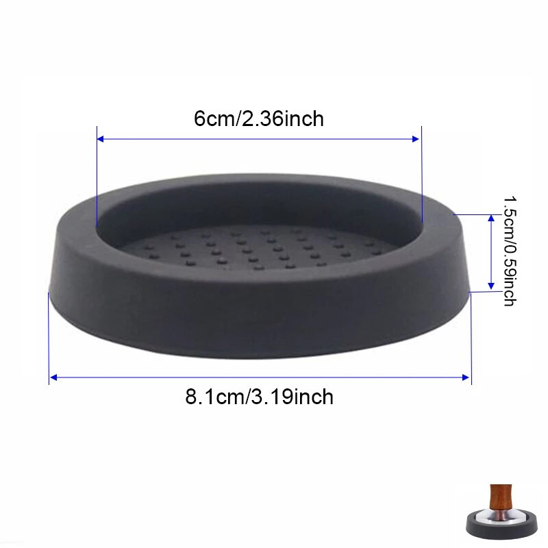 Visokokvalitetna podloga za nabijanje espresso kave promjera 6 cm Silikonska kutna podloga (bez nabijača za kavu)