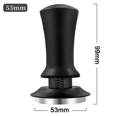Coffee Tampers 15lb Spring Loaded Coffee Tamper Ripple Base Aluminium Selfleveling Espresso Tamper Coffeeware 51mm 53mm 58mm