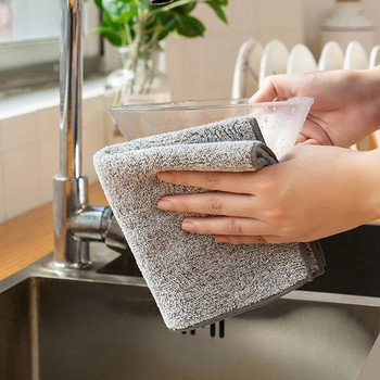 3 τμχ Πανί Καθαρισμού Κουζίνας Αντιλίπανση Πανάκια Καθαρισμού Μικροϊνών Πετσέτα Σφουγγάρι Πλυντηρίου Πιάτων Magic Πανάκια Καθαρισμού Gadgets κουζίνας