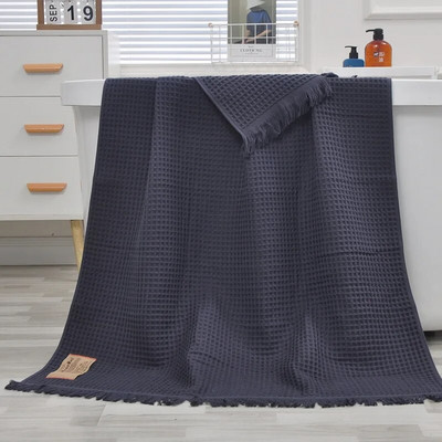 Дамски вафлени кърпи за баня Мъжки големи XXL 90*180 Органичен памук за баня Шал за възрастни Шал Безплатна доставка