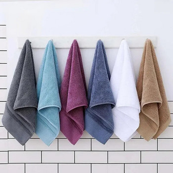 Дългокосместа памучна кърпа за подарък Мека абсорбираща едноцветна рекламна кърпа за ръка на супермаркети