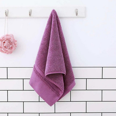 Дългокосместа памучна кърпа за подарък Мека абсорбираща едноцветна рекламна кърпа за ръка на супермаркети