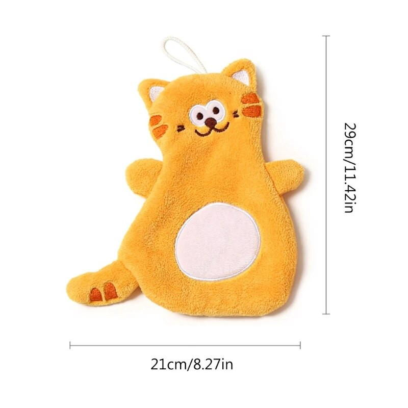 Mačji ručnik za ruke za djecu Super upijajući ručnik za čišćenje od koraljnog flisa Visokoučinkovita kuhinjska krpa za posuđe