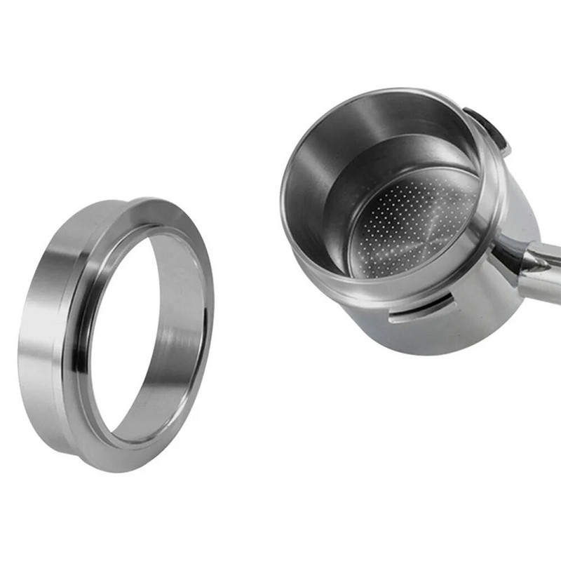 58 мм Пръстен за дозиране на кафе Пръстен за дозиране на кафе от неръждаема стомана 304 Кафе на прах за фуния за еспресо бариста Инструмент за еспресо бариста