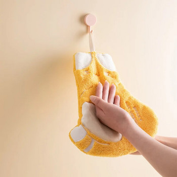 Сладка котка Супер абсорбираща кърпа за ръце Кухня Висяща кърпа за почистване Баня Мека детска кърпа за избърсване на ръце Лице
