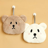 Crtani medvjed Ručnik za ruke za djecu Meki koraljni baršun Brzo upijajući rupčić za brisanje Kupaonica Krpe za čišćenje Ručnici