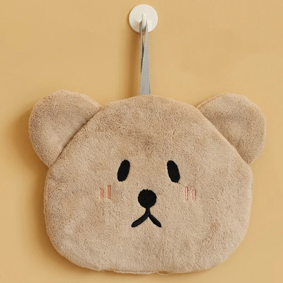 Crtani medvjed Ručnik za ruke za djecu Meki koraljni baršun Brzo upijajući rupčić za brisanje Kupaonica Krpe za čišćenje Ručnici