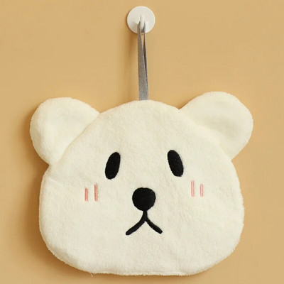 Crtani medvjed Ručnik za ruke za djecu Meki koraljni baršun Brzo upijajući rupčić za brisanje Kupaonica Krpe za čišćenje Ručnici