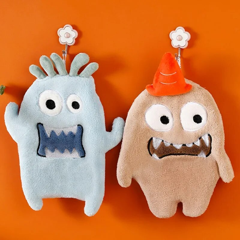 Slatka životinja Ručnik za brisanje ruku Cartoon Koralj Baršunasti vez Brzo sušeći Kuhinjska kupaonica Upijajuća krpa za čišćenje Ručnici