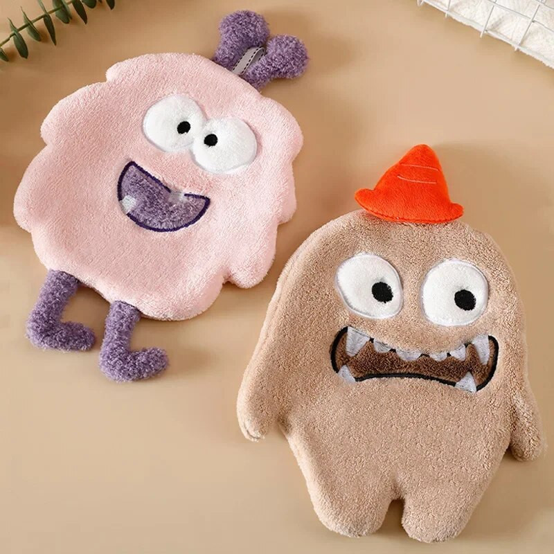 Slatka životinja Ručnik za brisanje ruku Cartoon Koralj Baršunasti vez Brzo sušeći Kuhinjska kupaonica Upijajuća krpa za čišćenje Ručnici