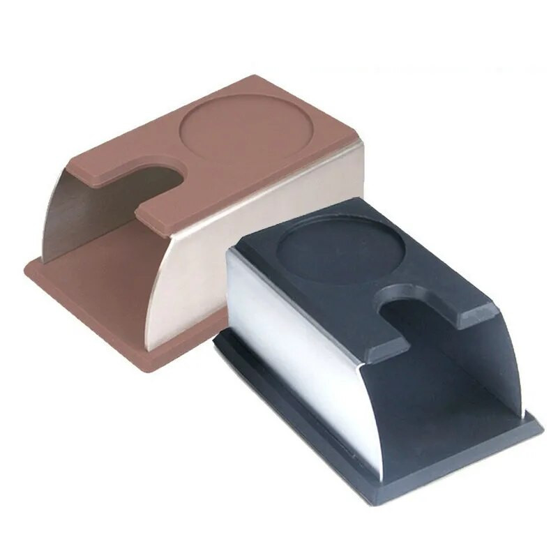 Erős rozsdamentes acél szilikon eszpresszó kávé szabotázs állvány Barista szerszám döngölő tartó állvány polc kávé