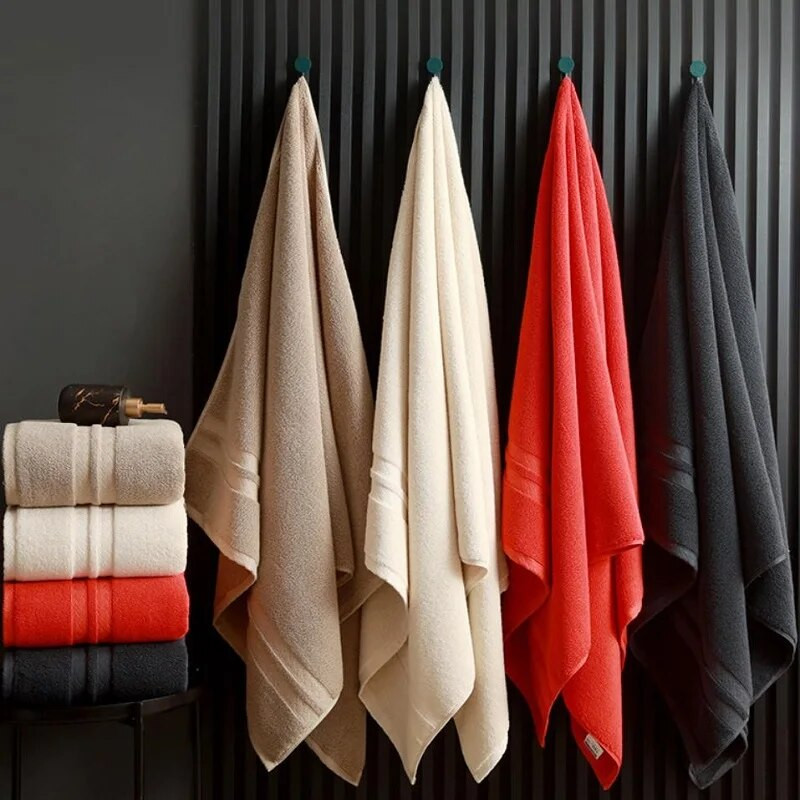 1 бр. Памучна кърпа за баня Възрастни Меки абсорбиращи кърпи Комплекти за баня Голяма плажна кърпа Луксозни хотелски спа кърпи за дома 31,5*63 инча