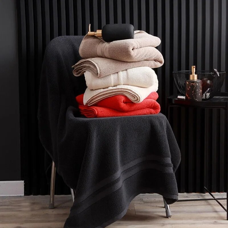 1 бр. Памучна кърпа за баня Възрастни Меки абсорбиращи кърпи Комплекти за баня Голяма плажна кърпа Луксозни хотелски спа кърпи за дома 31,5*63 инча