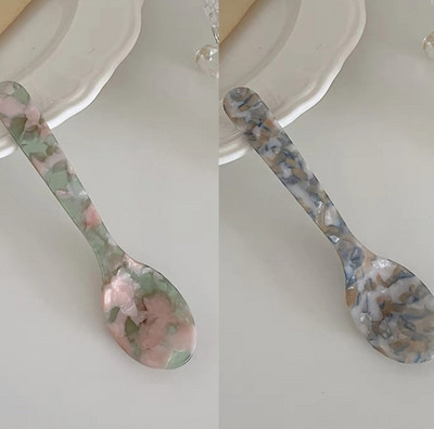 11CM šarena akrilna žlica za sladoled Žlica za kavu i kavijar Žlica za miješanje Žlica za desert Žličica za čaj Kuhinjski alat za rukotvorine Posuđe