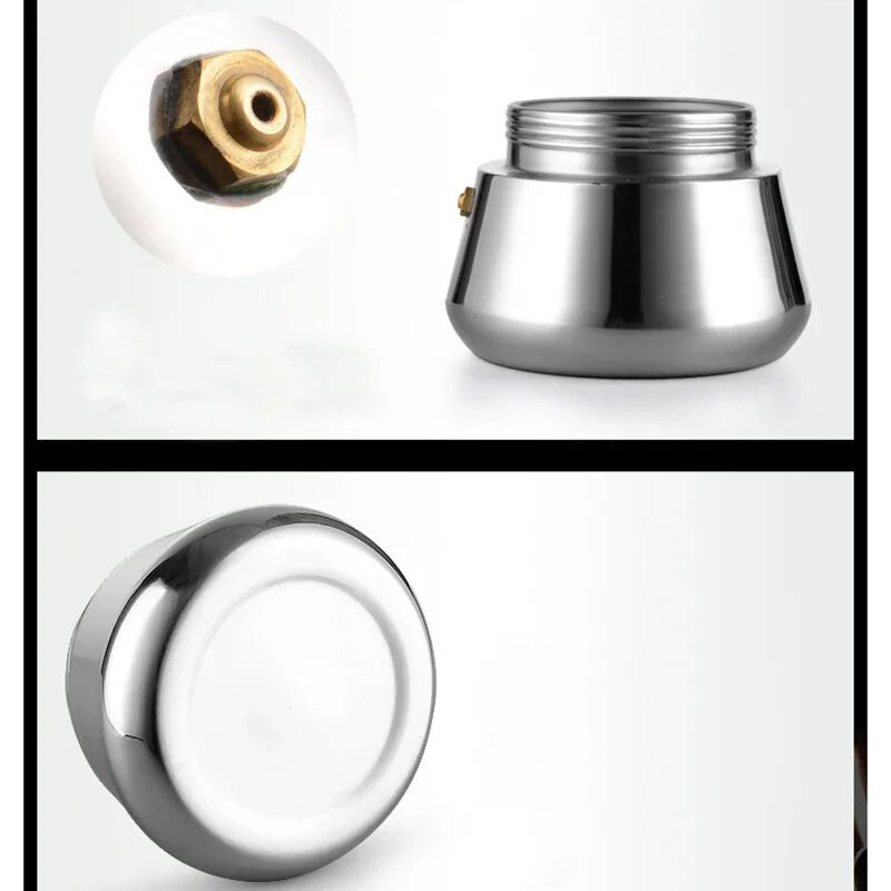 Lončić za kavu Moka na vrhu štednjaka Filter od nehrđajućeg čelika Talijanski aparat za espresso kavu Alat za perkolator Mocha Cafetiere 100/200/300/450 ml
