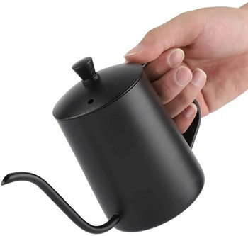 Βραστήρας καφέ 600ml Gooseneck Pour Over Drip Pot 600ml Long Narrow στόμιο από ανοξείδωτο ατσάλι Βραστήρας νερού για τσάι και καφέ