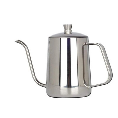 Чайник за кафе с гъша шия 600 ml Pour Drip Ten 600 ml Дълъг тесен накрайник Чайник за вода от неръждаема стомана за чай и кафе