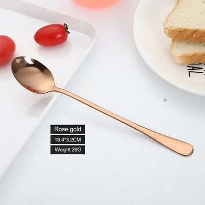 Nerūdijančio plieno Latte Long Arbatos Kavos Šaukštelis Soda Ledai Desertas Sundae Šaukšteliai