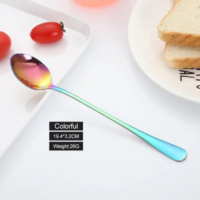 Nerūdijančio plieno Latte Long Arbatos Kavos Šaukštelis Soda Ledai Desertas Sundae Šaukšteliai