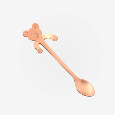 Ново пристигане Мини 304 неръждаема стомана анимационна котешка лъжица с дълга дръжка Прибори за хранене Инструменти за пиене на кафе Кухненска джаджа Кухненски инструменти