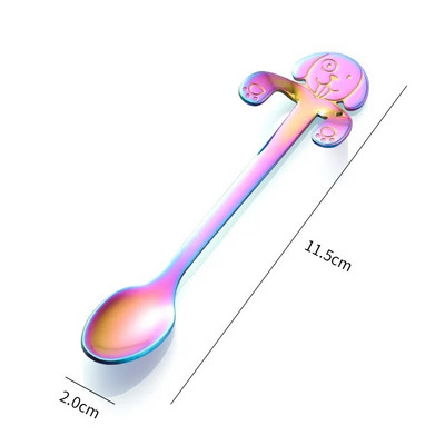Ново пристигане Мини 304 неръждаема стомана анимационна котешка лъжица с дълга дръжка Прибори за хранене Инструменти за пиене на кафе Кухненска джаджа Кухненски инструменти