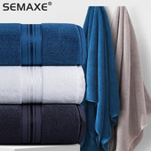 SEMAXE fürdőlepedő háztartási 100*185 cm-es nagyobb pamut törölköző, nedvszívó, vastagabb férfi és női párok, puha törölközők fürdőszoba, szürke