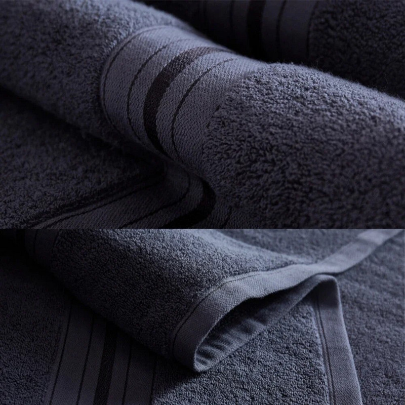 SEMAXE fürdőlepedő háztartási 100*185 cm-es nagyobb pamut törölköző, nedvszívó, vastagabb férfi és női párok, puha törölközők fürdőszoba, szürke