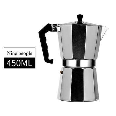 Moka lonac za kavu Ploča za kuhanje Espresso Aparat Aluminijski srebrni aparat za cijeđenje kave Ručno kuhani osmerokutni lonac za kavu Kuhinjski pribor