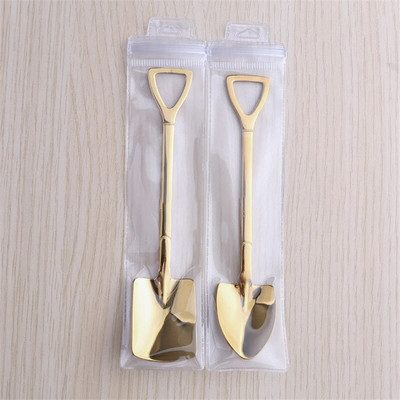 Kreatív Retro görögdinnye lapát kávéskanál rozsdamentes acél desszert kanál fagylalt kanál hegy Lapos lapát karácsonyi ajándékokhoz